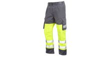 Bideford ISO 20471 Cl 1 Poly/Cotton Cargo Trouser HV Yellow/Grey